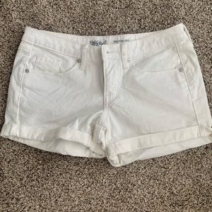 Mossimo white jean shorts (mid rise)
